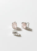 Sterling Silver 925 Pink Mother of Pearl Stud Earrings