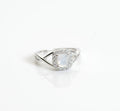 White Natural Mother of Pearl Sterling Silver Ring - view 5