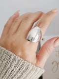Art Deco Sterling Silver Bold Dome Ring - view 3