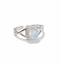 White Natural Mother of Pearl Sterling Silver Ring