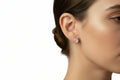 Sterling Silver 925 Pink Mother of Pearl Stud Earrings - view 3