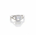 White Natural Mother of Pearl Sterling Silver Ring - view 3