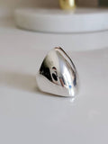 Art Deco Sterling Silver Bold Dome Ring - view 2