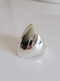Art Deco Sterling Silver Bold Dome Ring - view 5