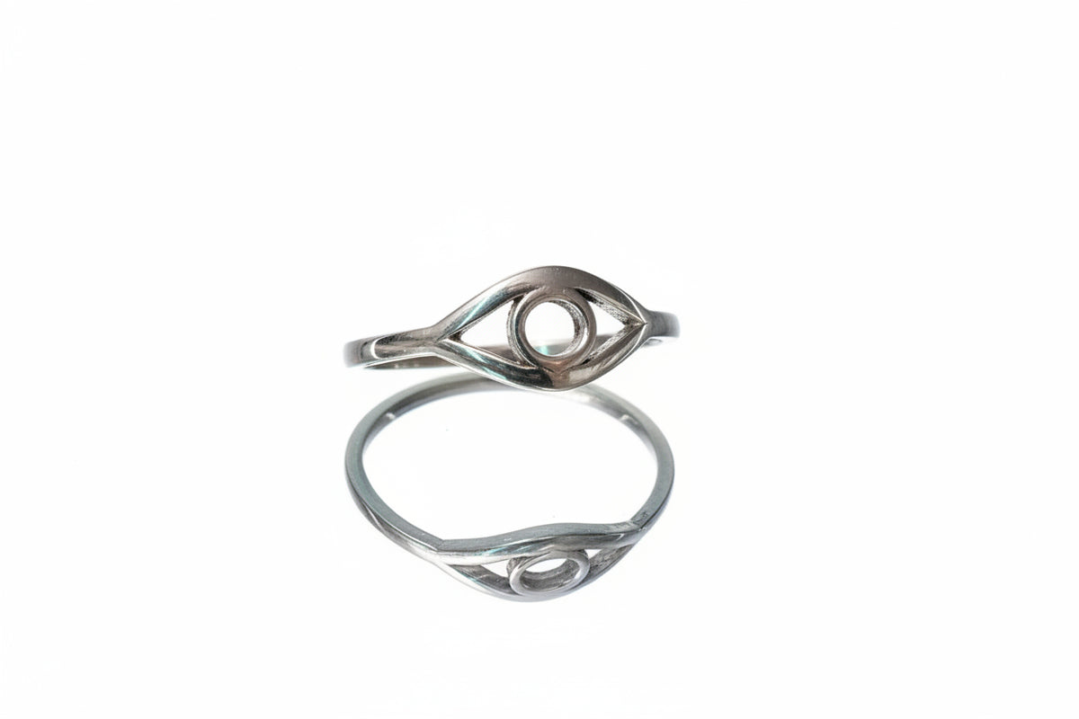 Eye Protection Sterling Silver Ring - view 3