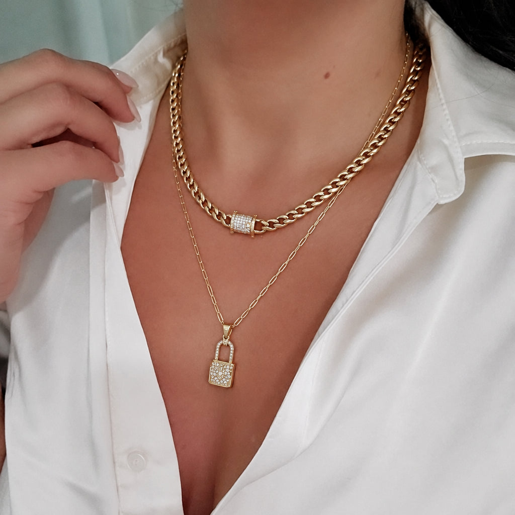 Gold Statement Cuban Link Chain - view 6