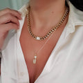 Gold Statement Cuban Link Chain - view 6