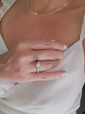 Sterling Silver Promise Engagement Wedding Ring - view 2