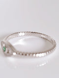 Sterling Silver Emerald Protection Eye Ring - view 3