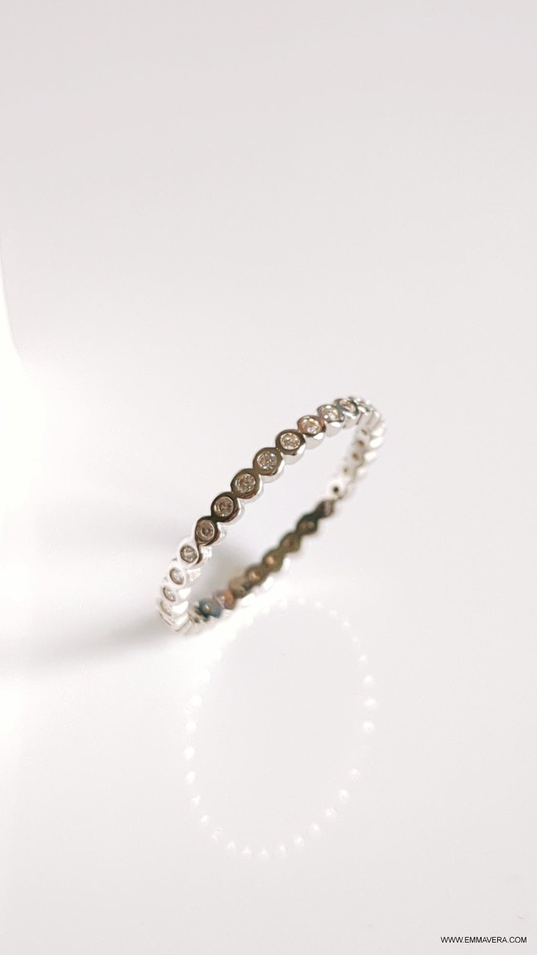 Thin Eternity Sterling Silver Ring