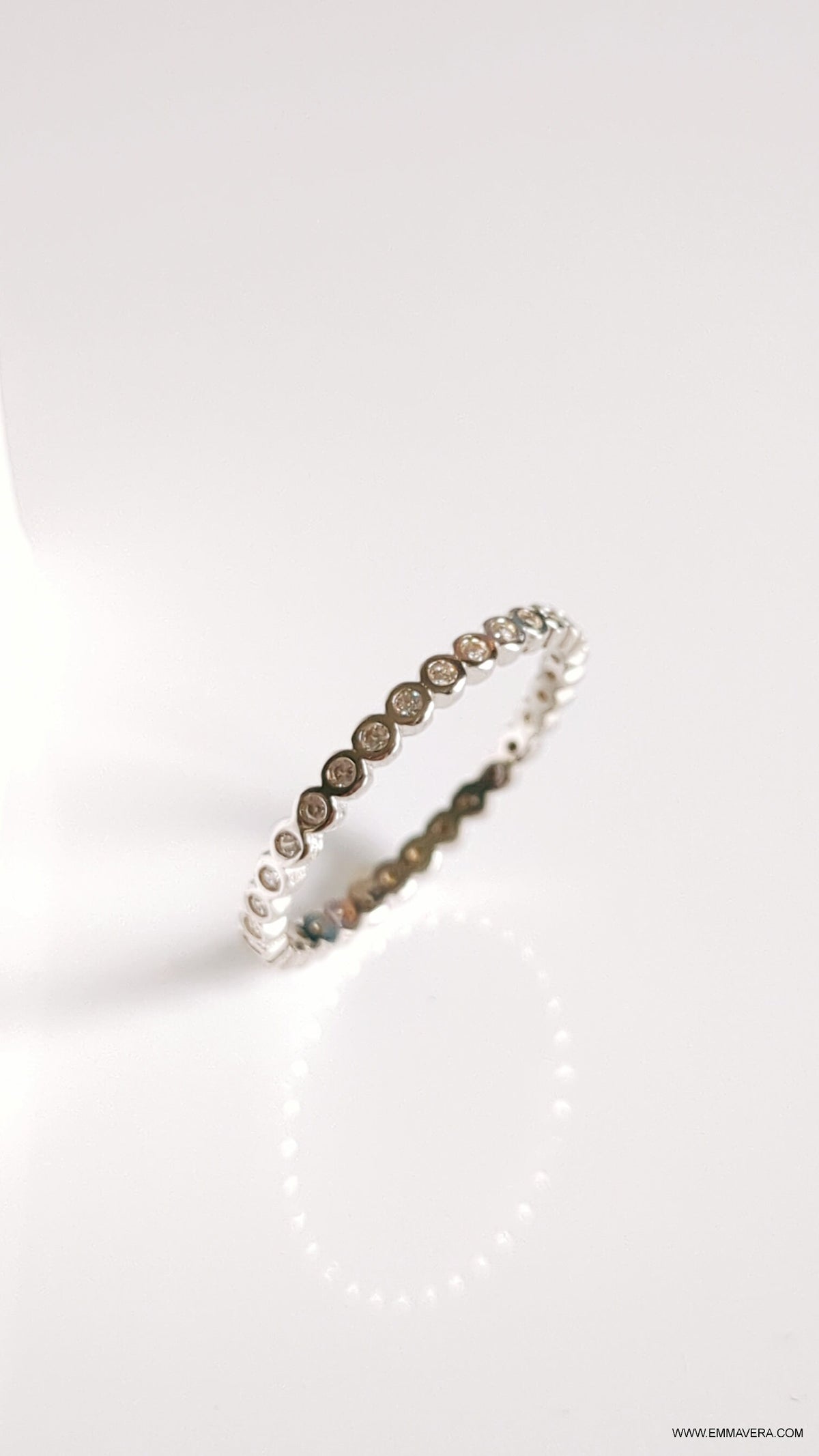 Thin Eternity Sterling Silver Ring