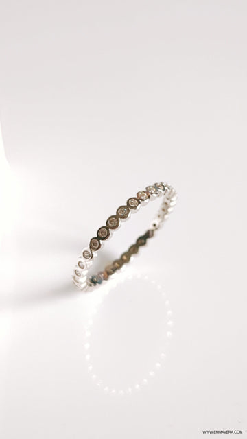 Thin Eternity Sterling Silver Ring