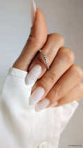 Thin Eternity Sterling Silver Ring - view 3