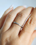 Thin Eternity Sterling Silver Ring - view 2
