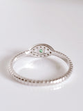 Sterling Silver Emerald Protection Eye Ring - view 5