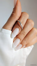 Thin Eternity Sterling Silver Ring - view 4