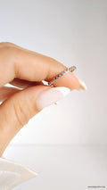 Thin Eternity Sterling Silver Ring - view 5