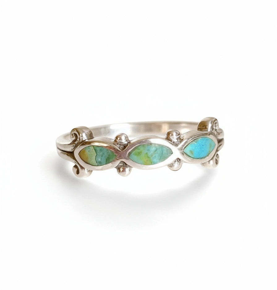 Sterling Silver 925 Genuine Turquoise Ring