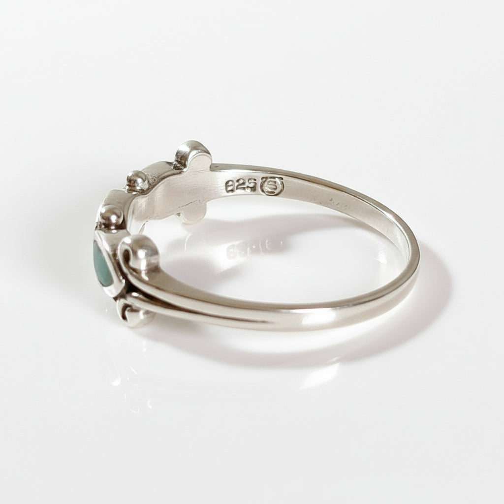 Sterling Silver 925 Genuine Turquoise Ring - view 3