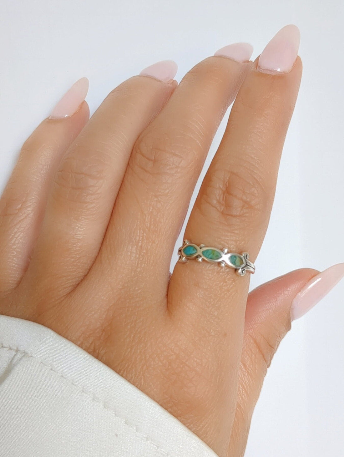 Sterling Silver 925 Genuine Turquoise Ring